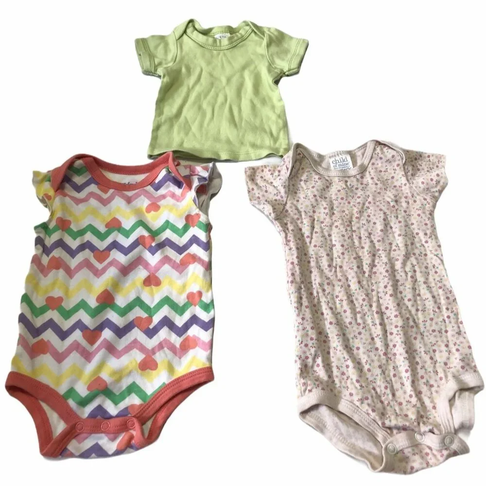 Baby Girl Clothing Lot 3 Pieces Child Of Mine Carter’s L Kidgets Big Oshi‎ 0-3M